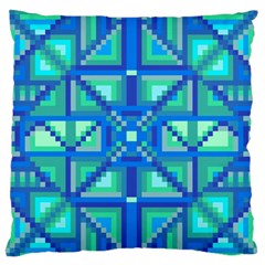 Grid Geometric Pattern Colorful Large Flano Cushion Case (one Side)