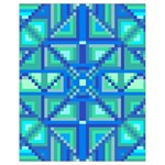 Grid Geometric Pattern Colorful Drawstring Bag (Small)
