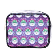 Background Floral Pattern Purple Mini Toiletries Bags