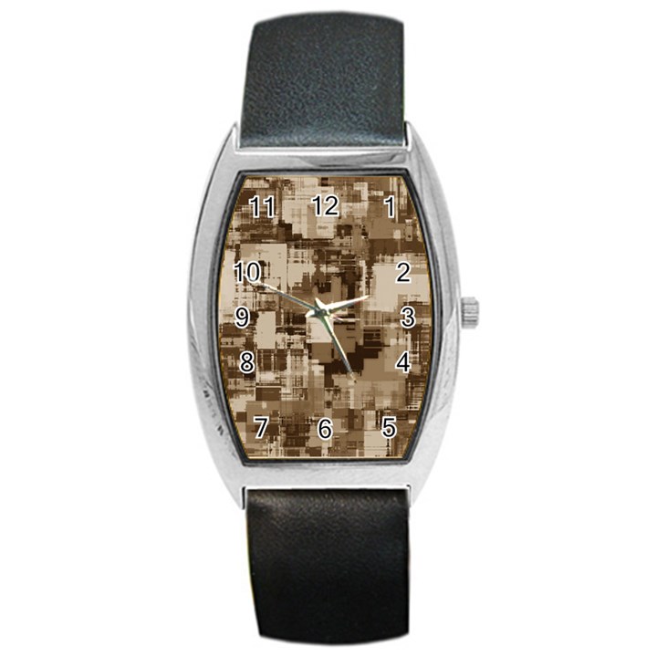 Color Abstract Background Textures Barrel Style Metal Watch