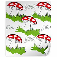 Mushroom Luck Fly Agaric Lucky Guy Canvas 16  X 20   by Nexatart