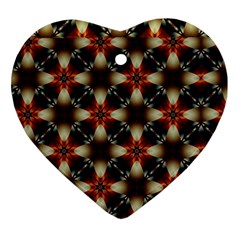 Kaleidoscope Image Background Heart Ornament (two Sides)