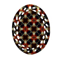 Kaleidoscope Image Background Oval Filigree Ornament (two Sides) by Nexatart
