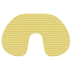 Pattern Yellow Heart Heart Pattern Travel Neck Pillows by Nexatart