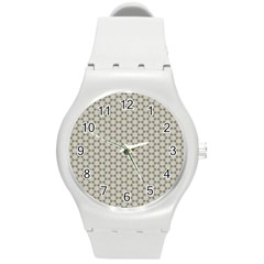 Background Website Pattern Soft Round Plastic Sport Watch (m)