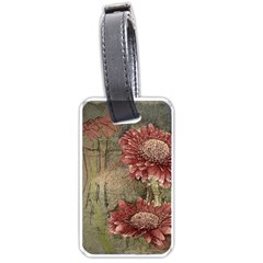 Flowers Plant Red Drawing Art Luggage Tags (two Sides)