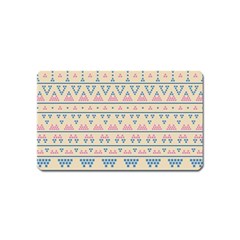 Blue And Pink Tribal Pattern Magnet (name Card) by berwies