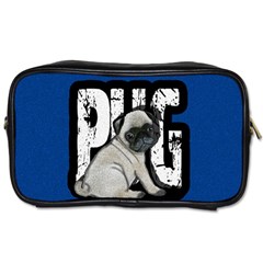 Pug Toiletries Bags 2-side by Valentinaart