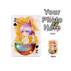 Easter Bunny Girl Playing Cards 54 (mini)  by Catifornia