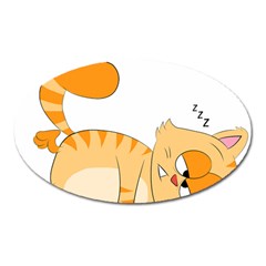 Even Cat Hates Monday Oval Magnet by Catifornia