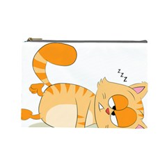 Even Cat Hates Monday Cosmetic Bag (large)  by Catifornia