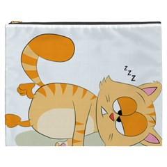 Even Cat Hates Monday Cosmetic Bag (xxxl)  by Catifornia