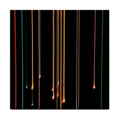 Fallen Christmas Lights And Light Trails Face Towel