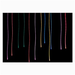 Falling Light Lines Perfection Graphic Colorful Large Glasses Cloth (2-side)