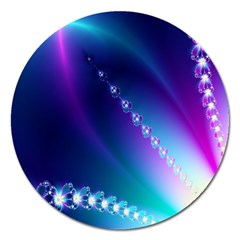 Flow Blue Pink High Definition Magnet 5  (round) by Mariart
