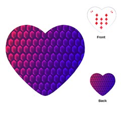 Hexagon Widescreen Purple Pink Playing Cards (heart)  by Mariart