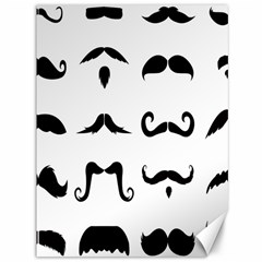 Mustache Man Black Hair Style Canvas 36  X 48   by Mariart