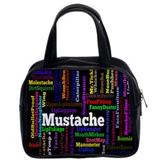 Mustache Classic Handbags (2 Sides) by Mariart