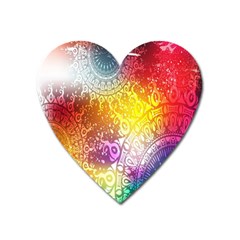 Multi Colour Alpha Heart Magnet by Mariart