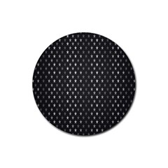 Rabstol Net Black White Space Light Rubber Round Coaster (4 Pack)  by Mariart