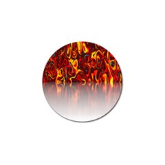 Effect Pattern Brush Red Orange Golf Ball Marker (10 Pack)