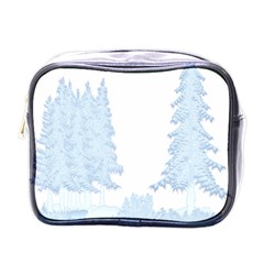 Winter Snow Trees Forest Mini Toiletries Bags by Nexatart