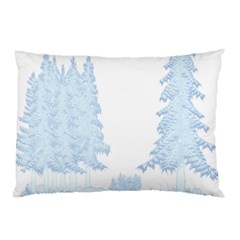 Winter Snow Trees Forest Pillow Case (two Sides) by Nexatart