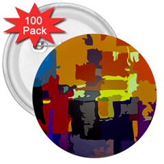 Abstract Vibrant Colour 3  Buttons (100 Pack)  by Nexatart