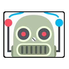 Robot Double Sided Fleece Blanket (small)  by BestEmojis