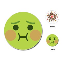 Barf Playing Cards (round)  by BestEmojis