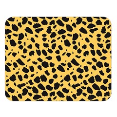 Skin Animals Cheetah Dalmation Black Yellow Double Sided Flano Blanket (large)  by Mariart