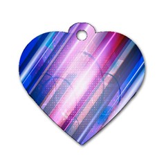 Widescreen Polka Star Space Polkadot Line Light Chevron Waves Circle Dog Tag Heart (one Side) by Mariart