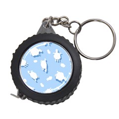 Vector Sheep Clouds Background Measuring Tapes