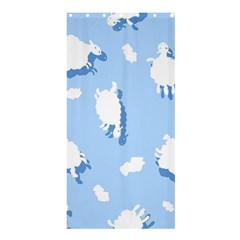 Vector Sheep Clouds Background Shower Curtain 36  X 72  (stall)  by Nexatart