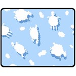 Vector Sheep Clouds Background Double Sided Fleece Blanket (Medium)  58.8 x47.4  Blanket Front