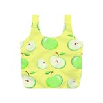 Apples Apple Pattern Vector Green Full Print Recycle Bags (S) 