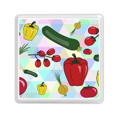 Vegetables Cucumber Tomato Memory Card Reader (square)  by Nexatart