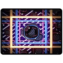 Abstract Sphere Room 3d Design Double Sided Fleece Blanket (large)  by Nexatart