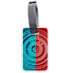 Vector Watch Texture Red Blue Luggage Tags (one Side) 