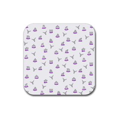 Cactus Pattern Rubber Coaster (square)  by ValentinaDesign