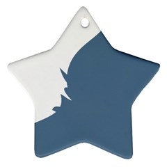 Blue White Hill Star Ornament (two Sides) by Mariart