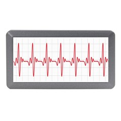 Cardiogram Vary Heart Rate Perform Line Red Plaid Wave Waves Chevron Memory Card Reader (mini) by Mariart