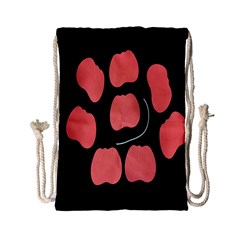 Craft Pink Black Polka Spot Drawstring Bag (small) by Mariart