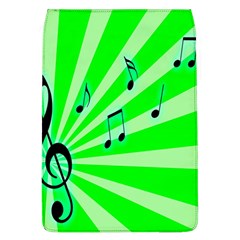 Music Notes Light Line Green Flap Covers (l)  by Mariart