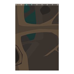 Tree Jungle Brown Green Shower Curtain 48  X 72  (small)  by Mariart