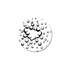 Splash Bubble Black White Polka Circle Golf Ball Marker by Mariart