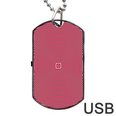 Stop Already Hipnotic Red Circle Dog Tag Usb Flash (one Side) by Mariart