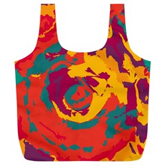 Abstract Art Full Print Recycle Bags (l)  by ValentinaDesign
