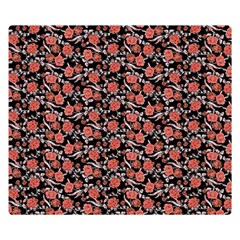 Roses Pattern Double Sided Flano Blanket (small) 