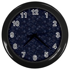 Roses Pattern Wall Clocks (black)